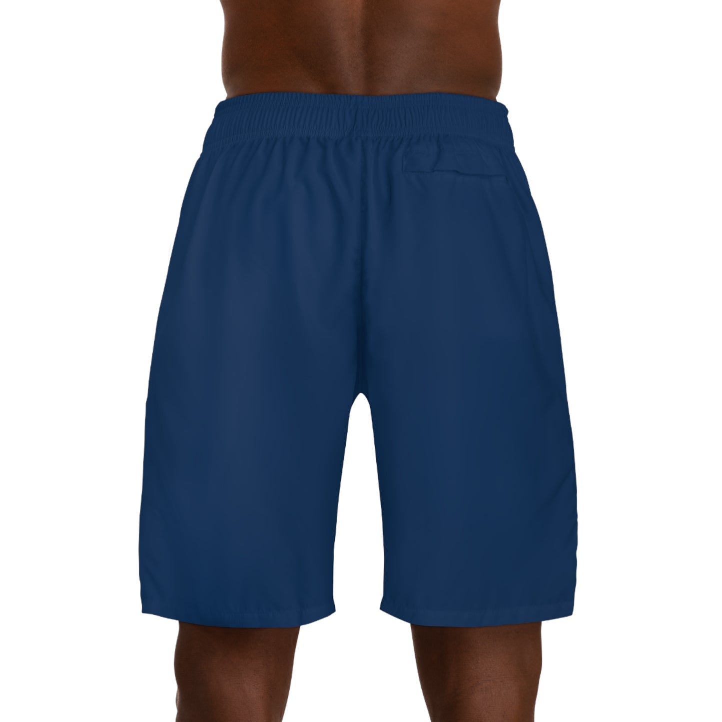 LEU Men's Navy Jogger Shorts with 'Low End University' Crest – Athletic Casual Summer Shorts