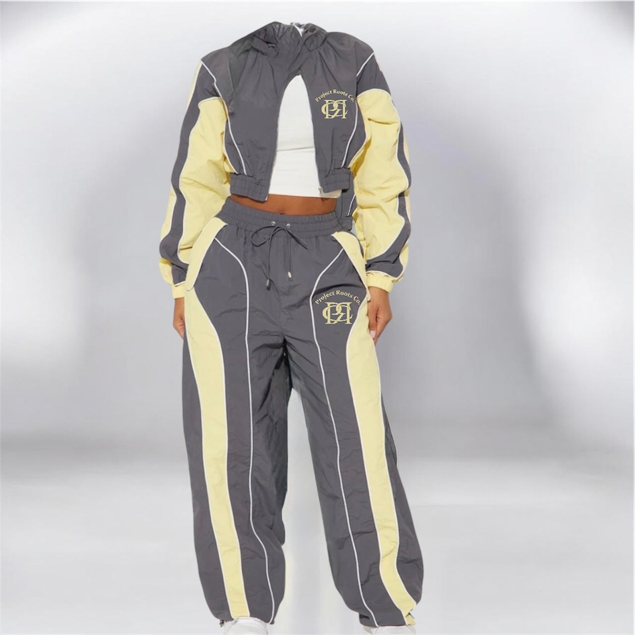 PRC CROP TOP WINDBREAKER SET