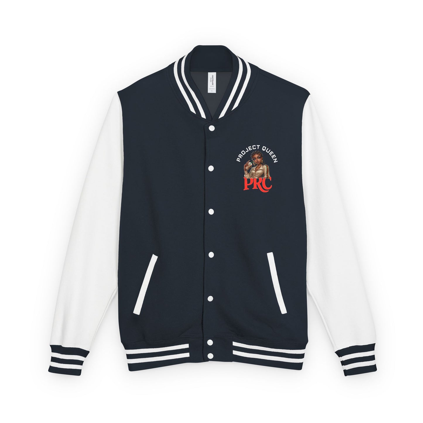 PRC Project Queen Letterman Jacket — Project Roots Co. Green Crest Varsity Jacket