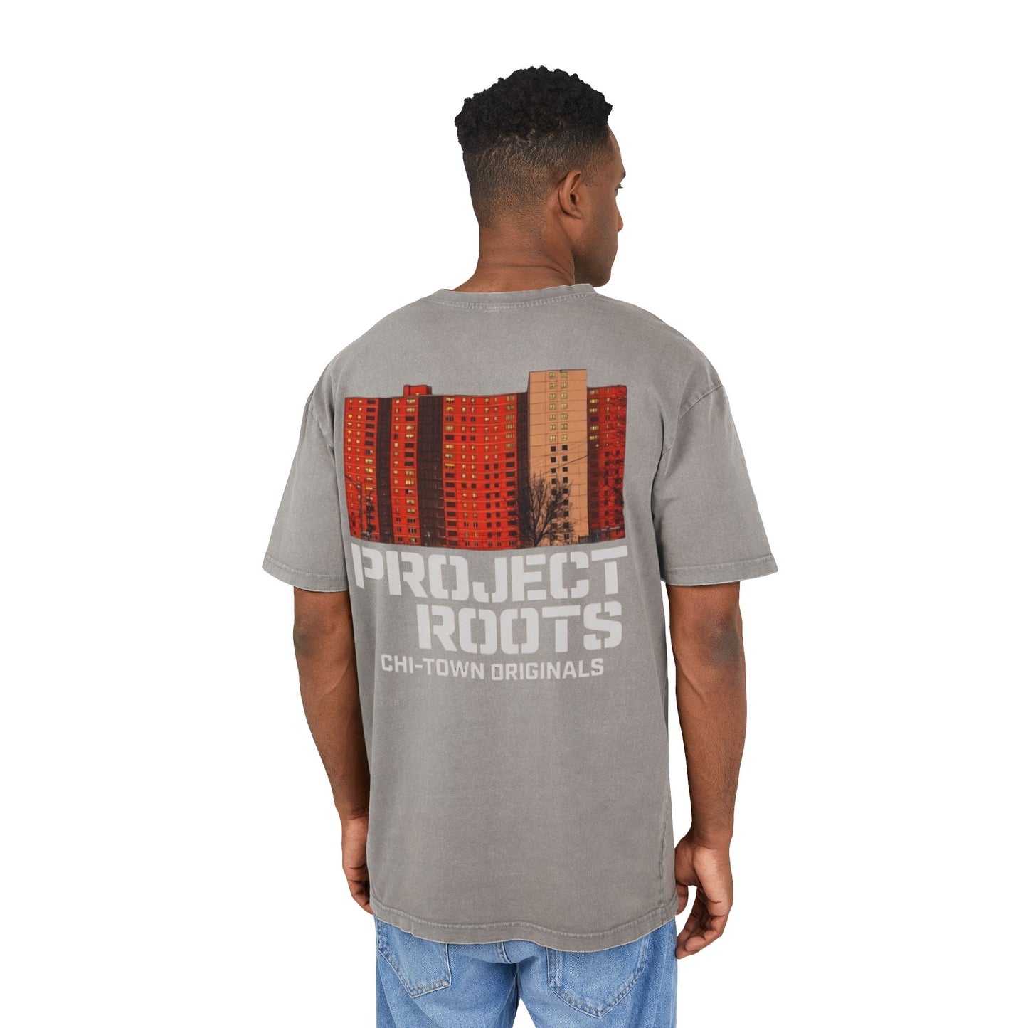 Project Roots Tee — Chi-Town Originals Acid-Washed Graphic Shirt