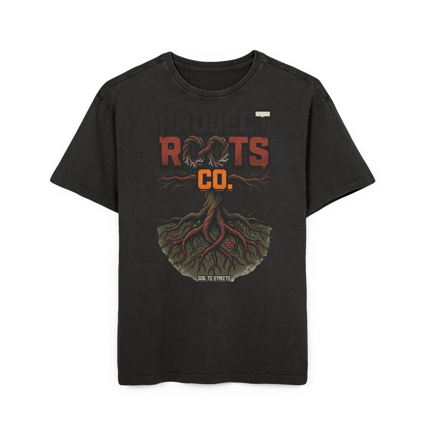 Soil To Streets Acid-Wash Tee — 'Protect Roots'