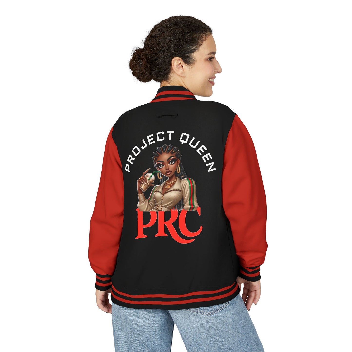 PRC Project Queen Letterman Jacket — Project Roots Co. Green Crest Varsity Jacket