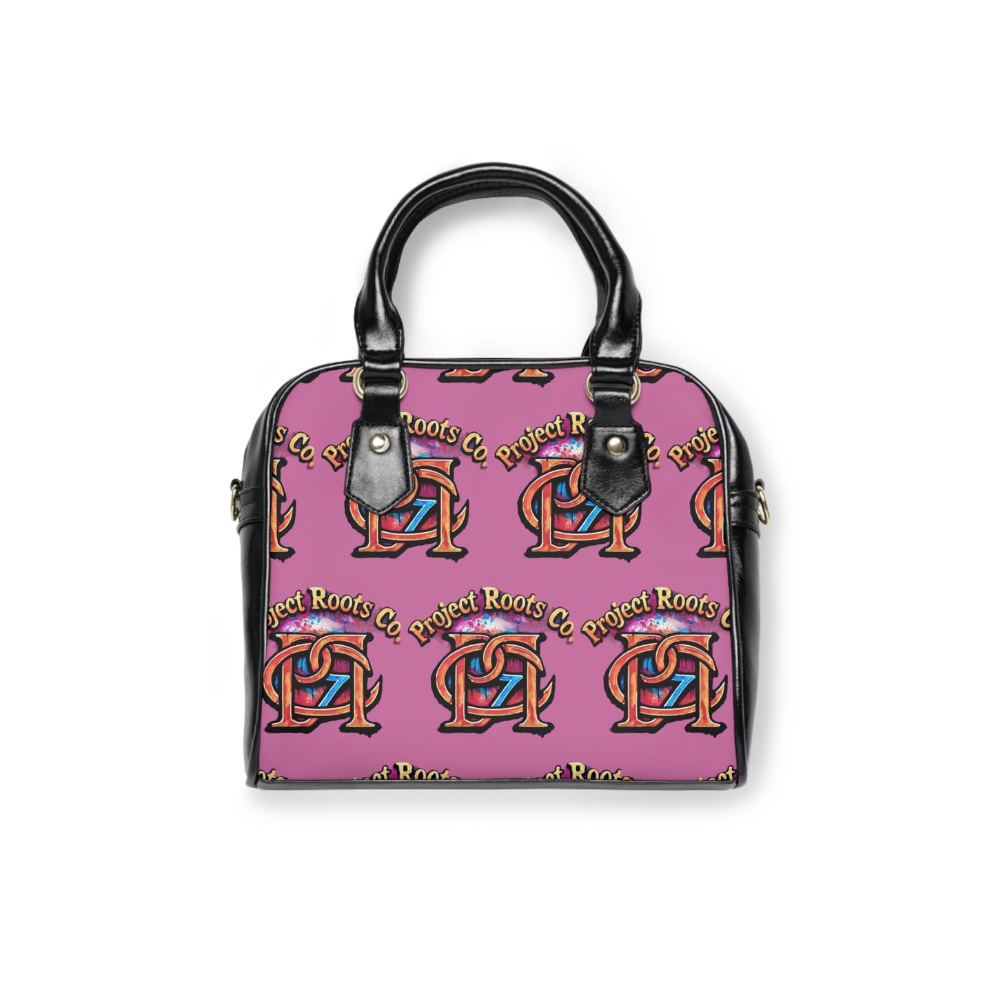 Project Roots pink Shoulder Handbag