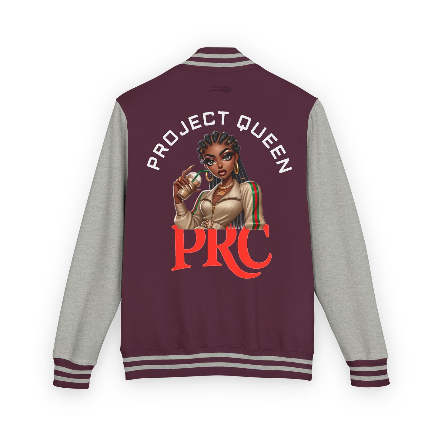 PRC Project Queen Letterman Jacket — Project Roots Co. Green Crest Varsity Jacket