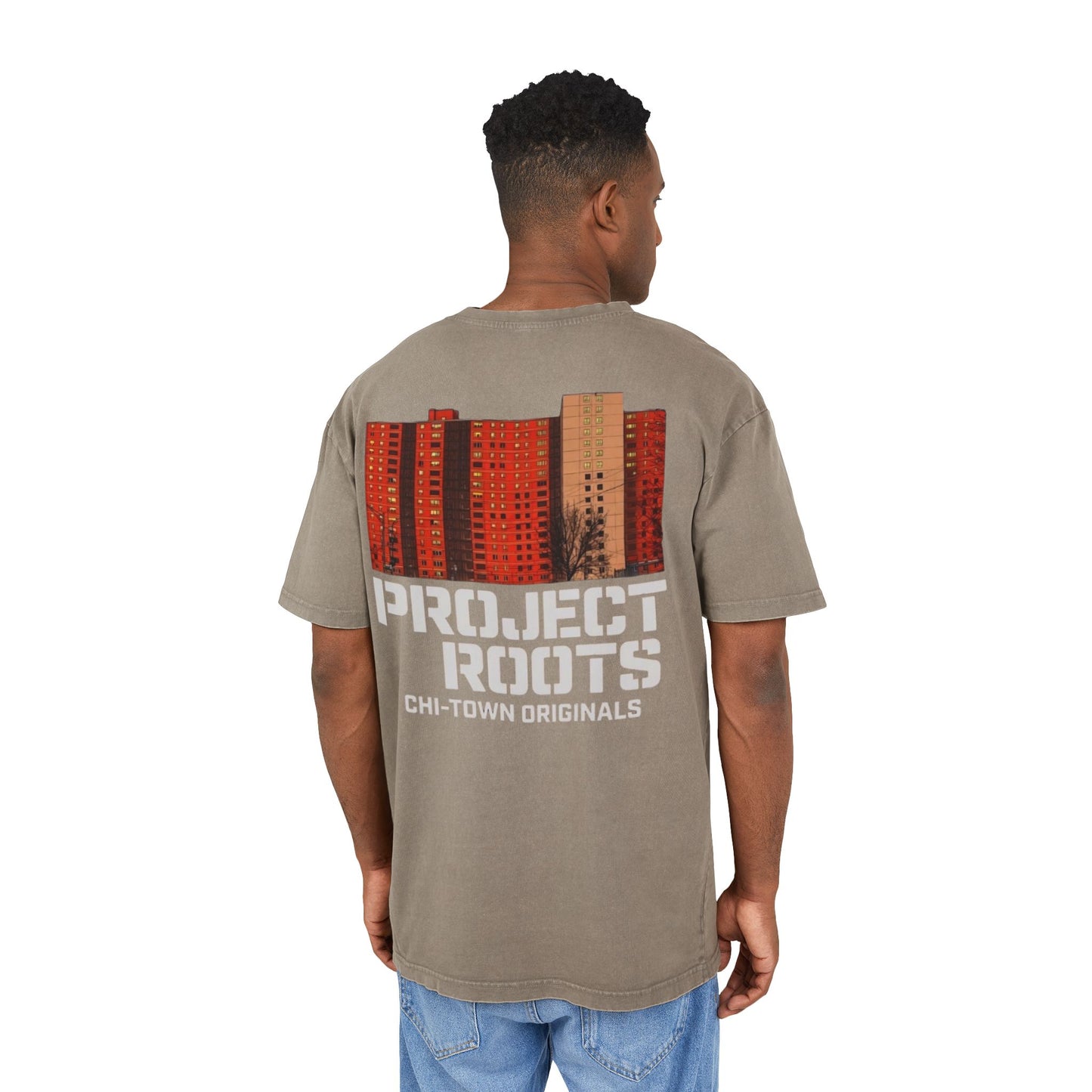 Project Roots Tee — Chi-Town Originals Acid-Washed Graphic Shirt