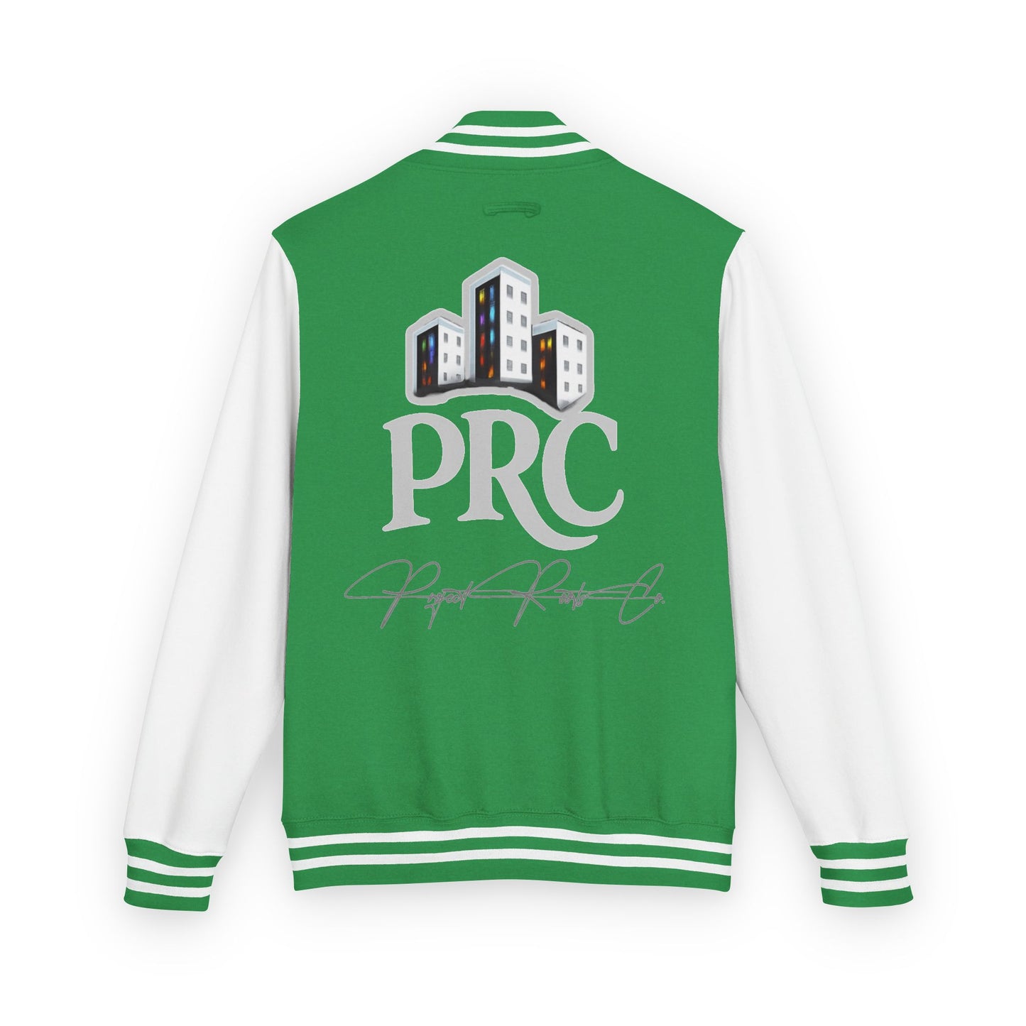 PRC Letterman Jacket — Project Roots Co. Green Crest Varsity Jacket