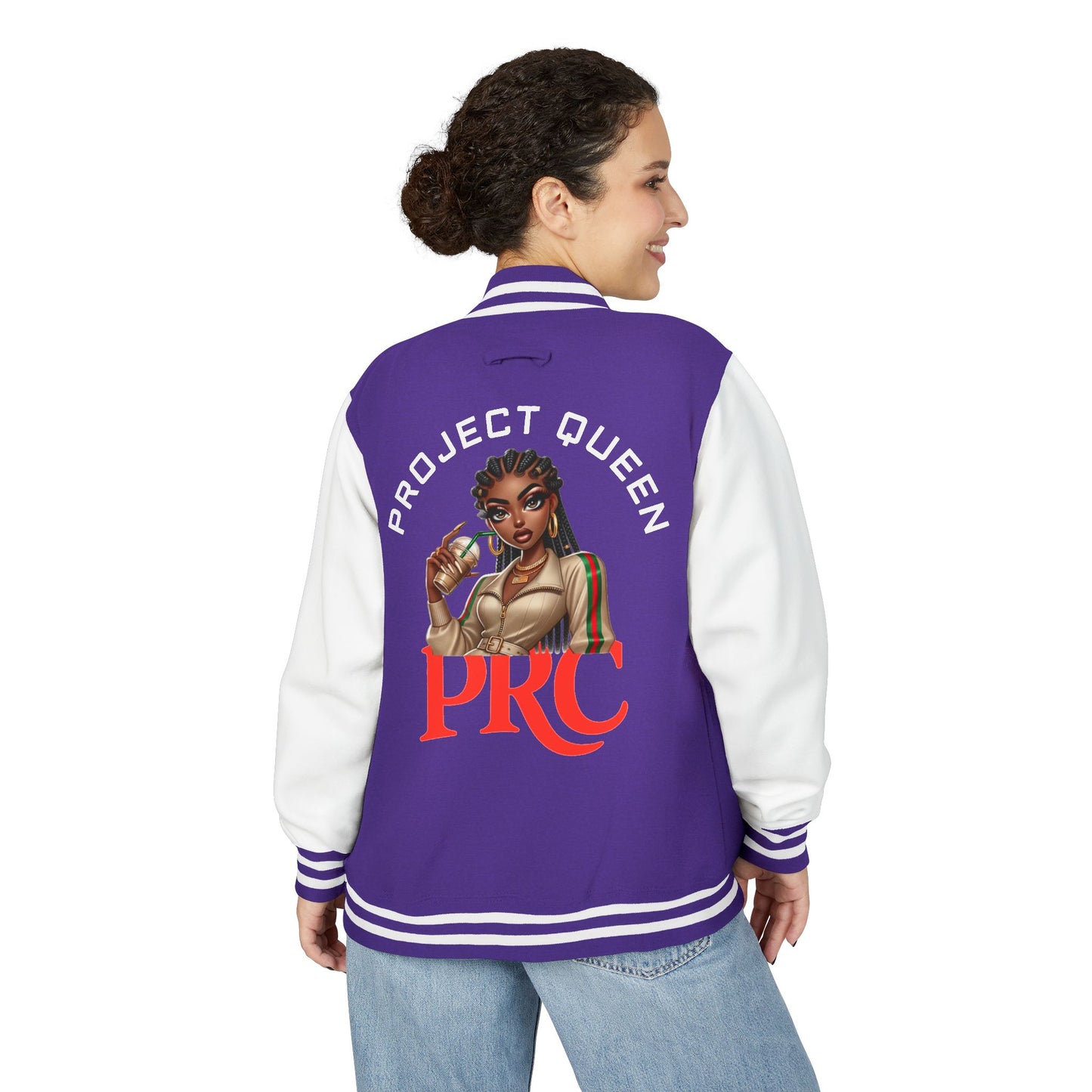 PRC Project Queen Letterman Jacket — Project Roots Co. Green Crest Varsity Jacket
