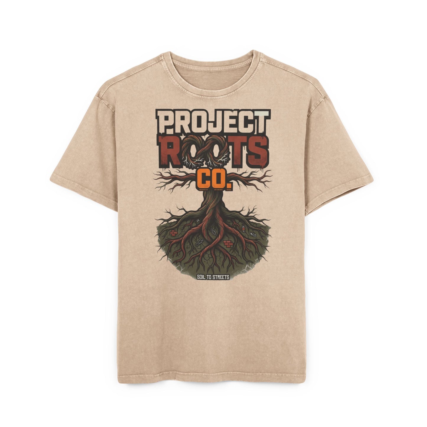 Soil To Streets Acid-Wash Tee — 'Protect Roots'