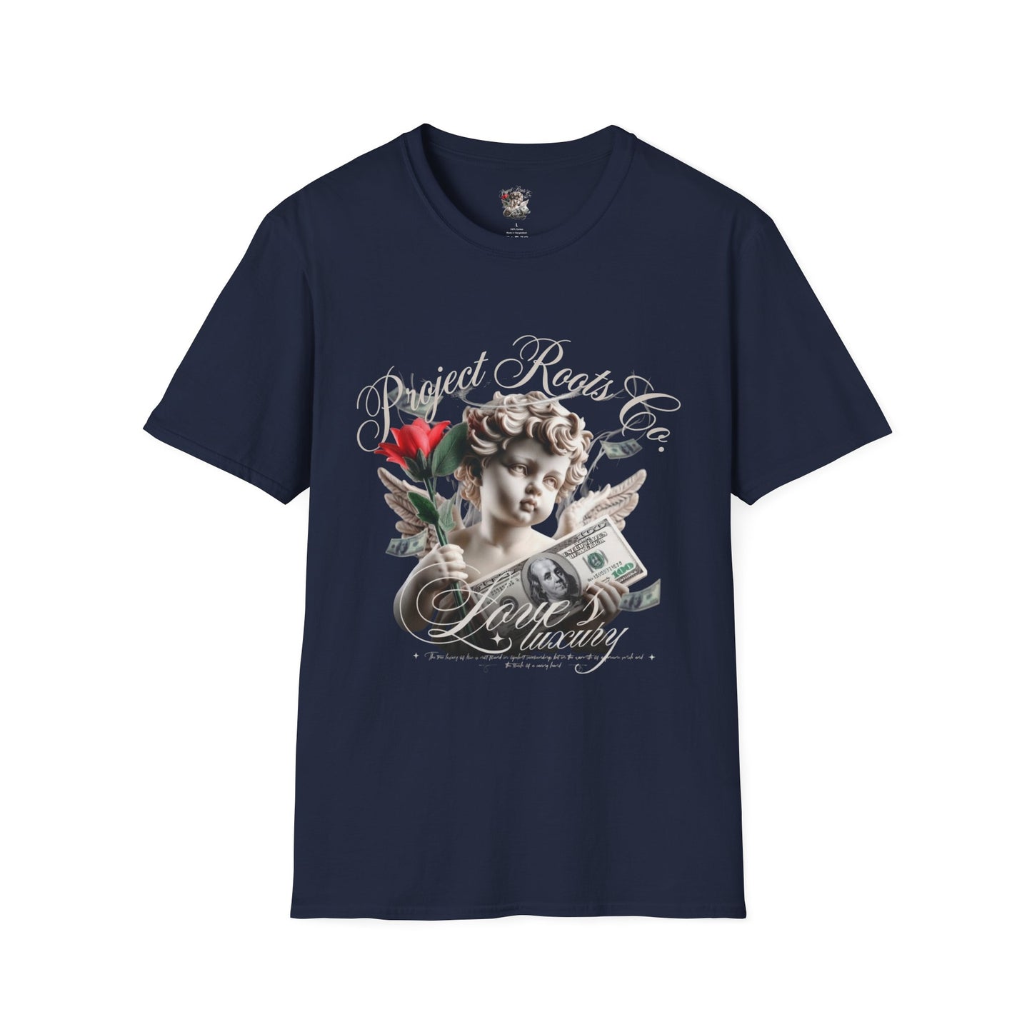 Angel Statue Floral T‑Shirt — Project Roots Co. Vintage Cherub Graphic Tee