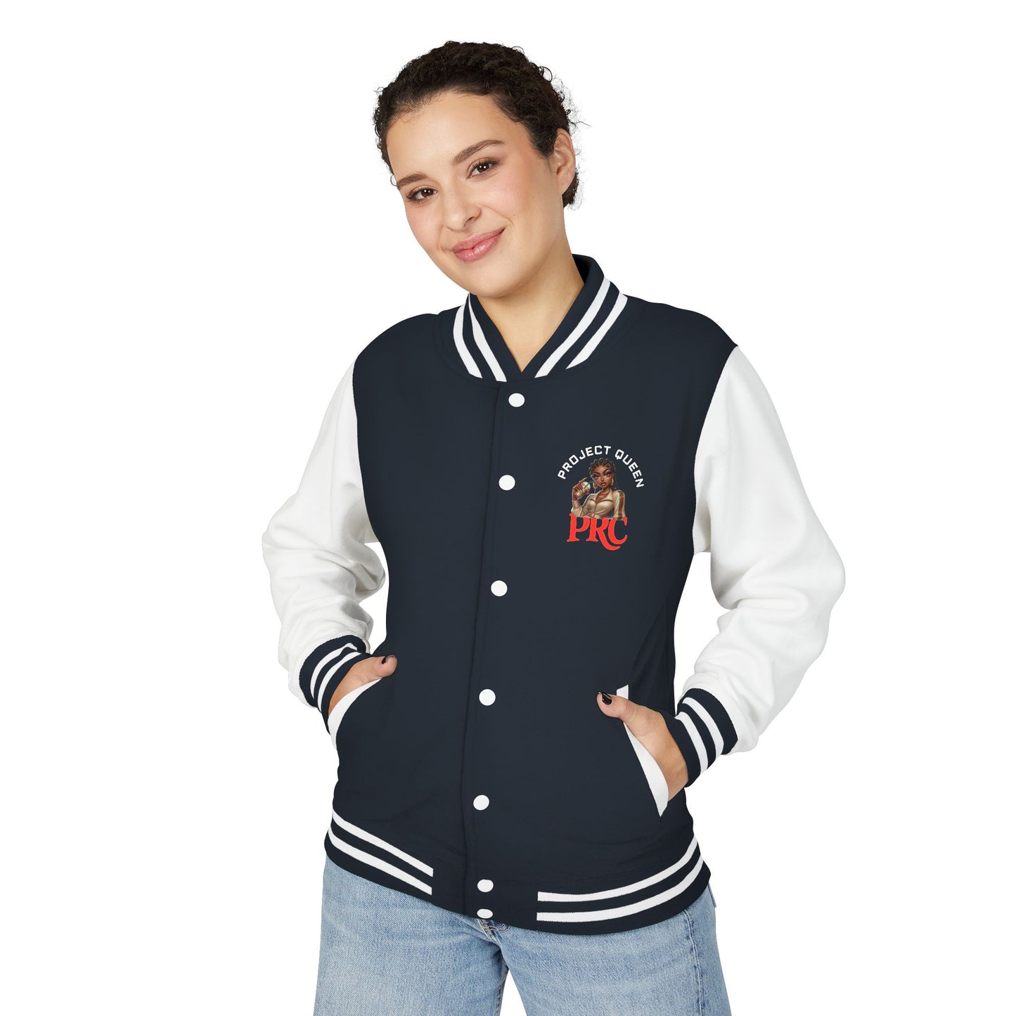 PRC Project Queen Letterman Jacket — Project Roots Co. Green Crest Varsity Jacket