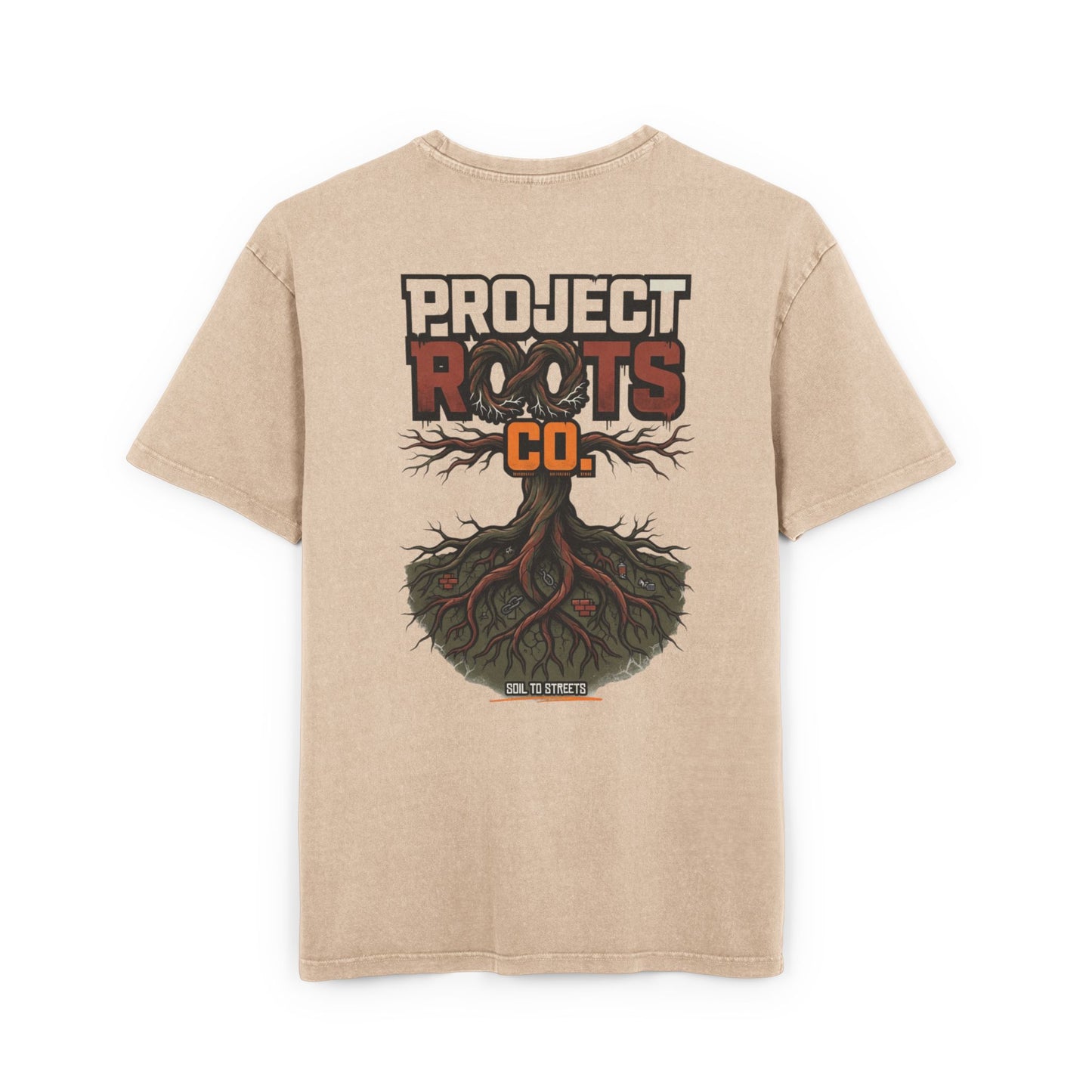 Soil To Streets Acid-Wash Tee — 'Protect Roots'