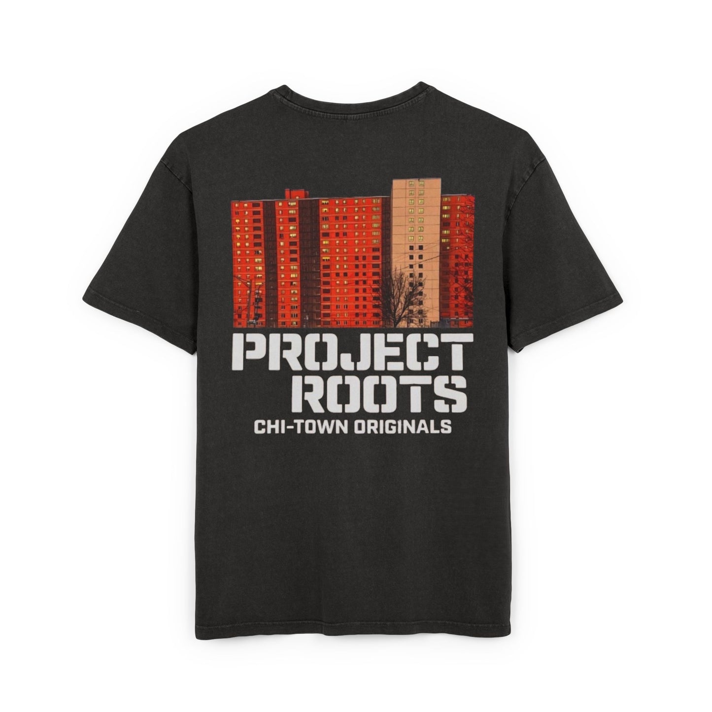 Project Roots Tee — Chi-Town Originals Acid-Washed Graphic Shirt