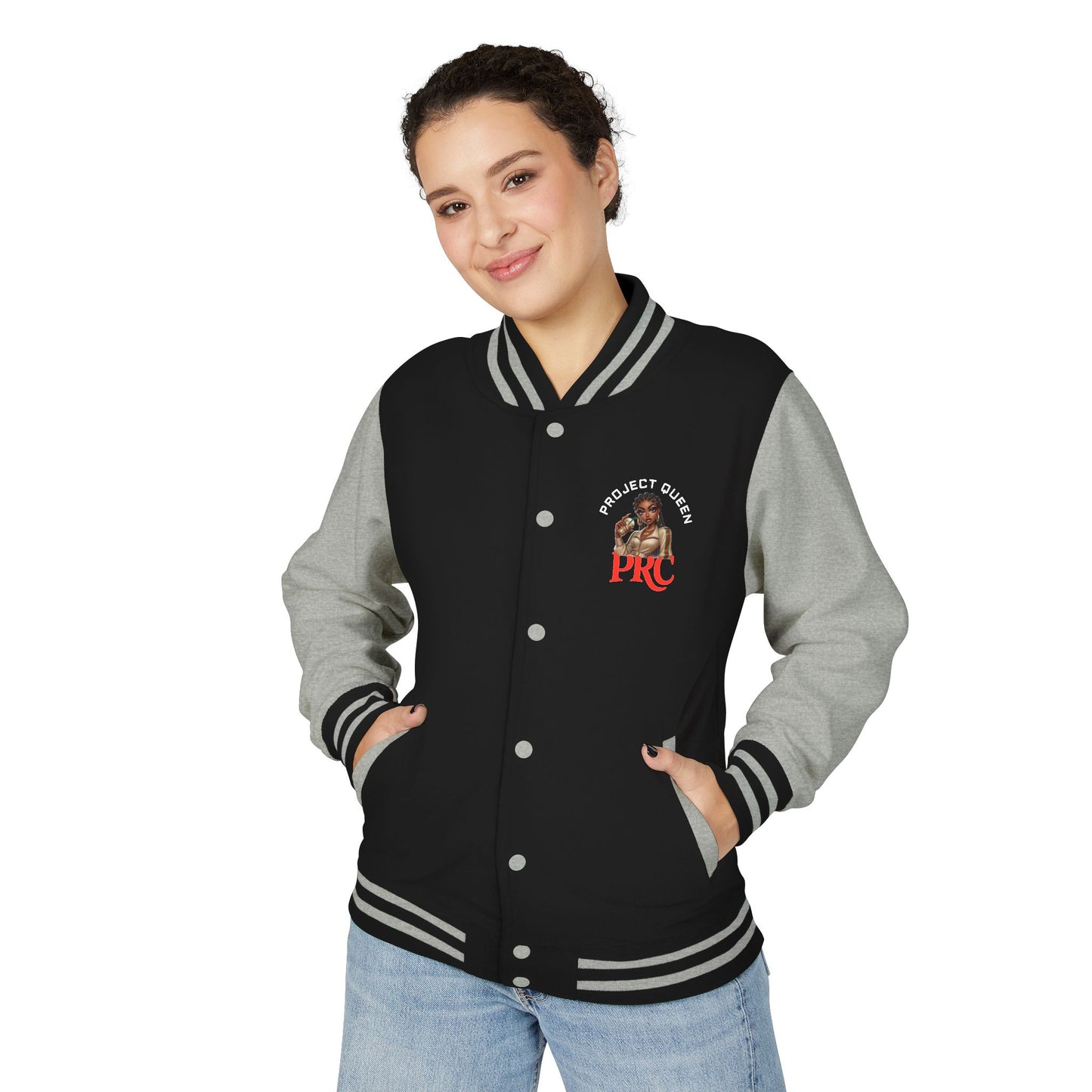 PRC Project Queen Letterman Jacket — Project Roots Co. Green Crest Varsity Jacket