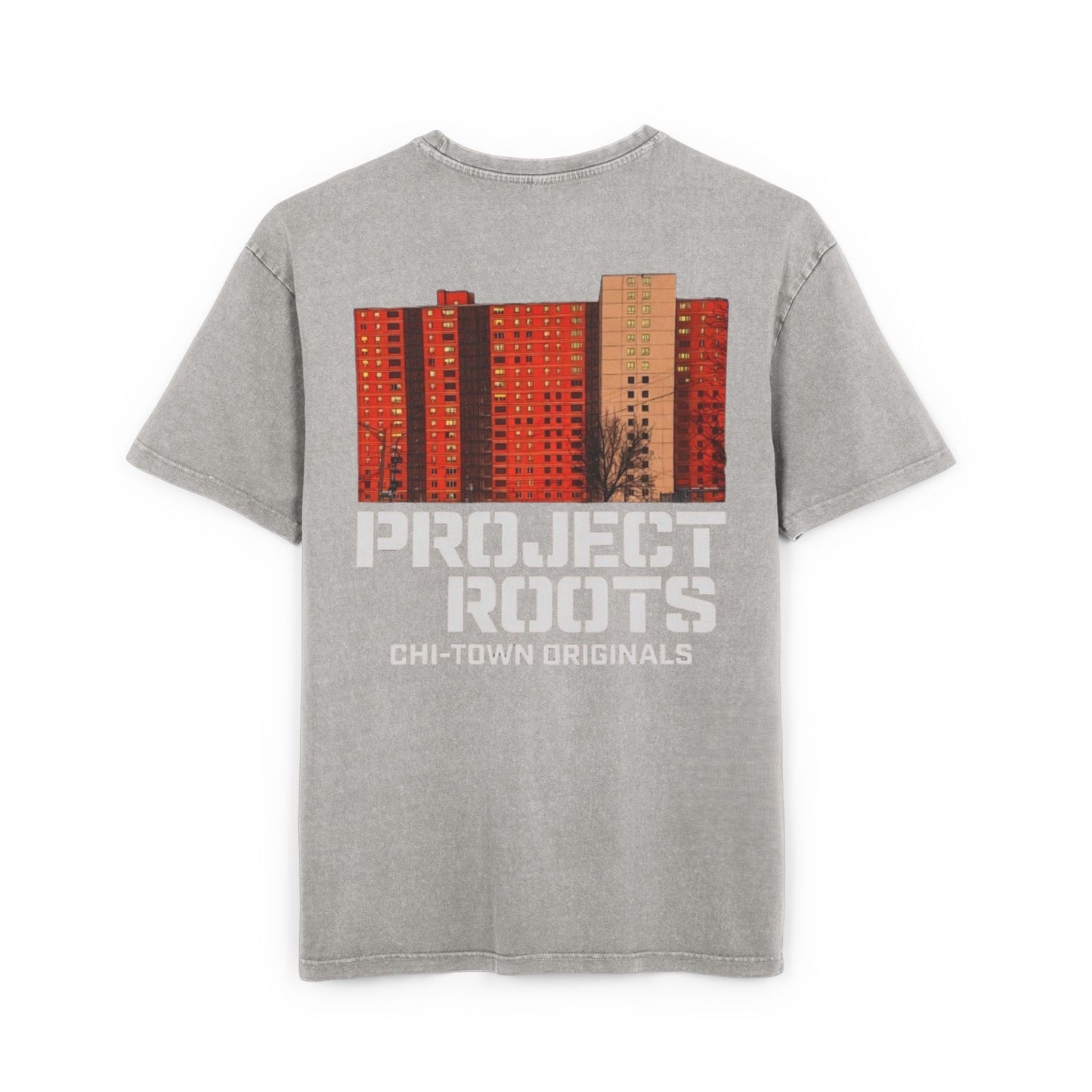 Project Roots Tee — Chi-Town Originals Acid-Washed Graphic Shirt