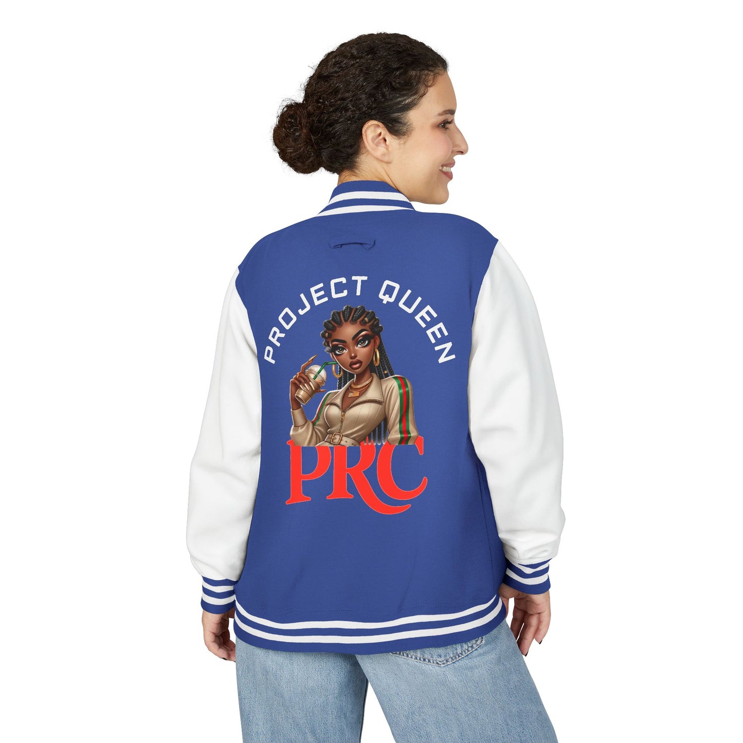 PRC Project Queen Letterman Jacket — Project Roots Co. Green Crest Varsity Jacket