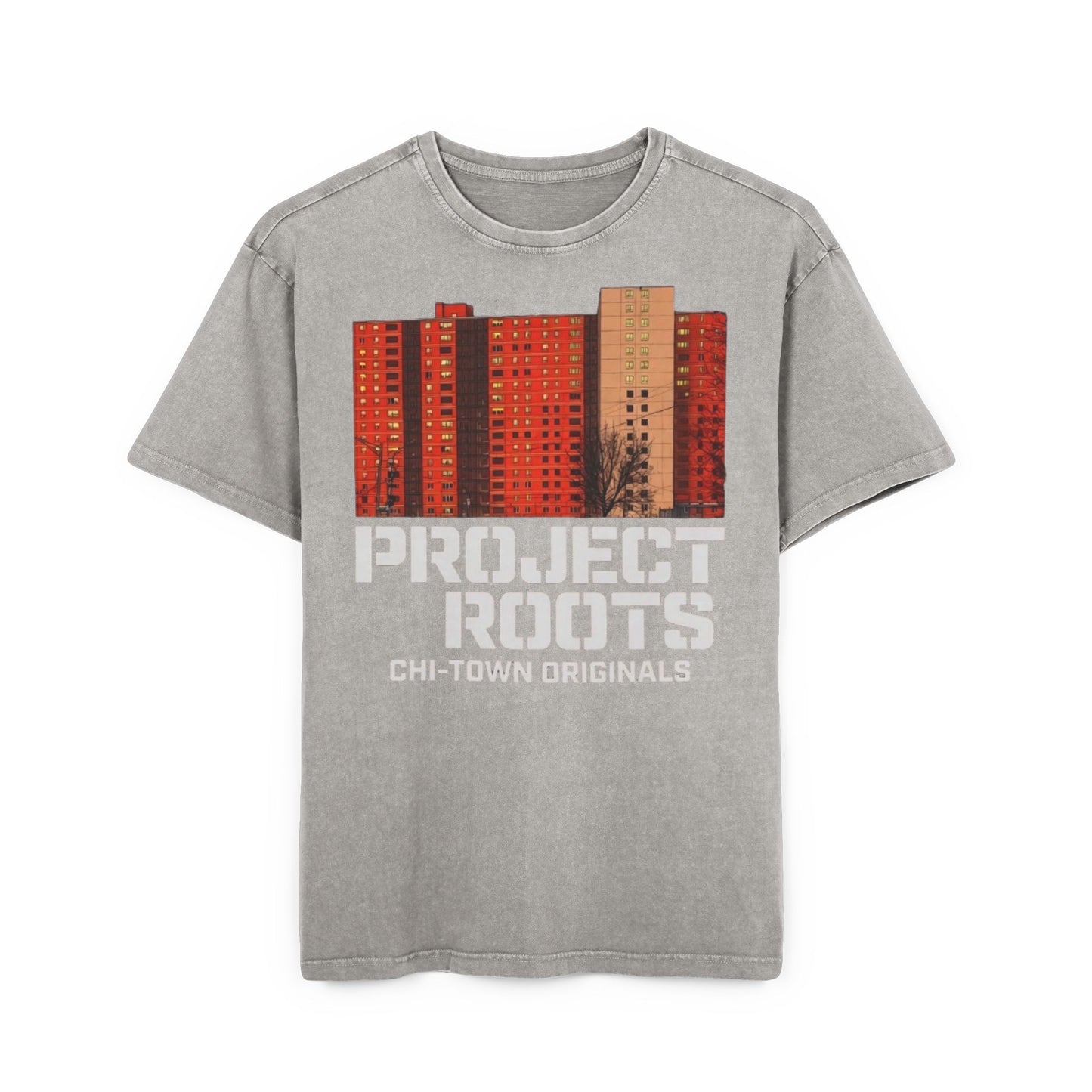 Project Roots Tee — Chi-Town Originals Acid-Washed Graphic Shirt