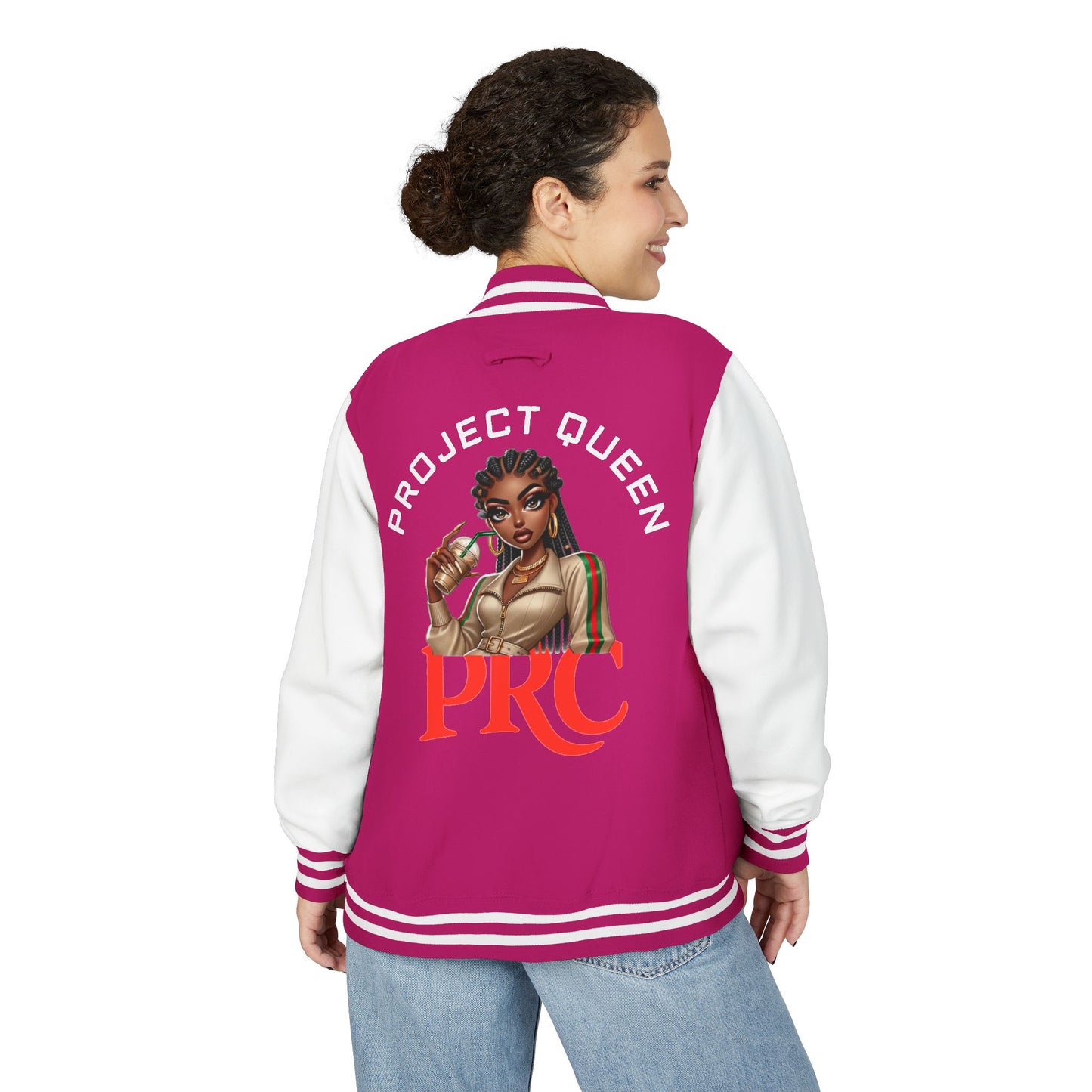 PRC Project Queen Letterman Jacket — Project Roots Co. Green Crest Varsity Jacket