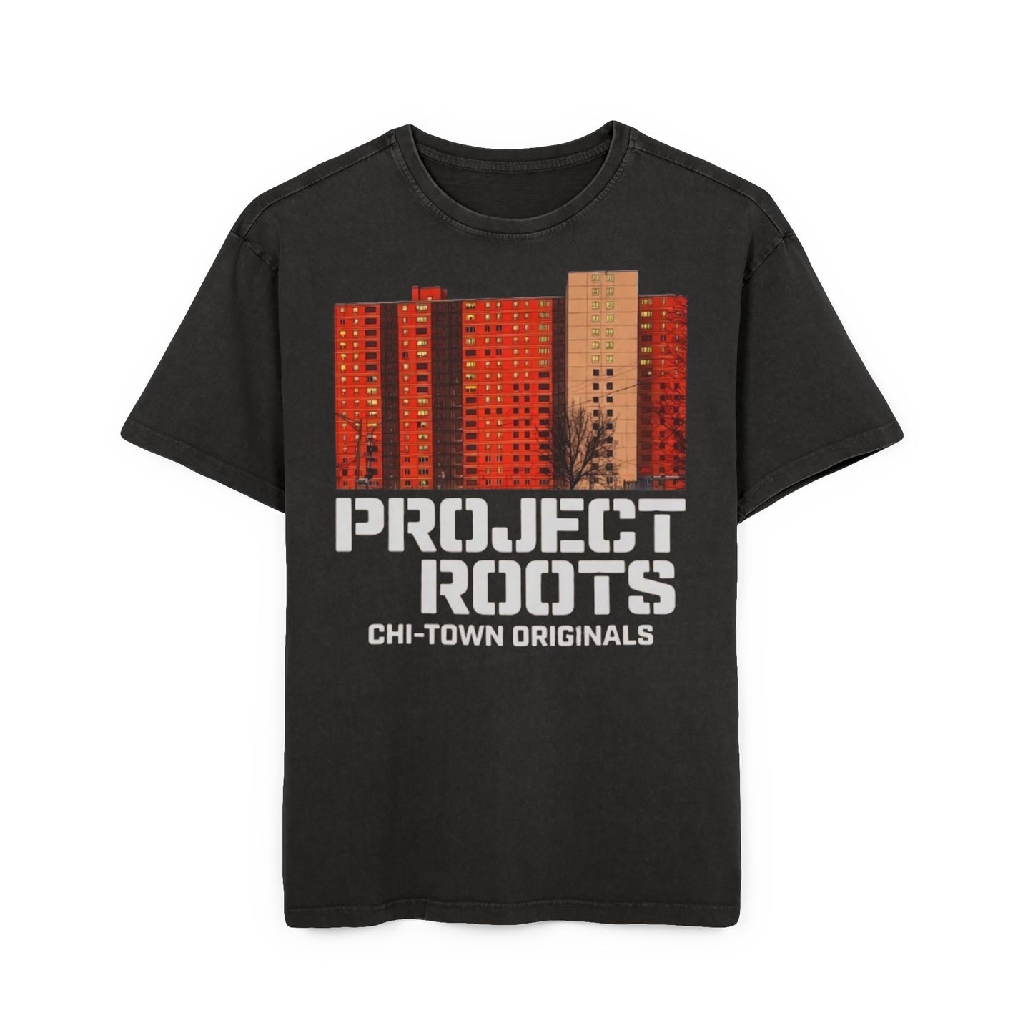 Project Roots Tee — Chi-Town Originals Acid-Washed Graphic Shirt