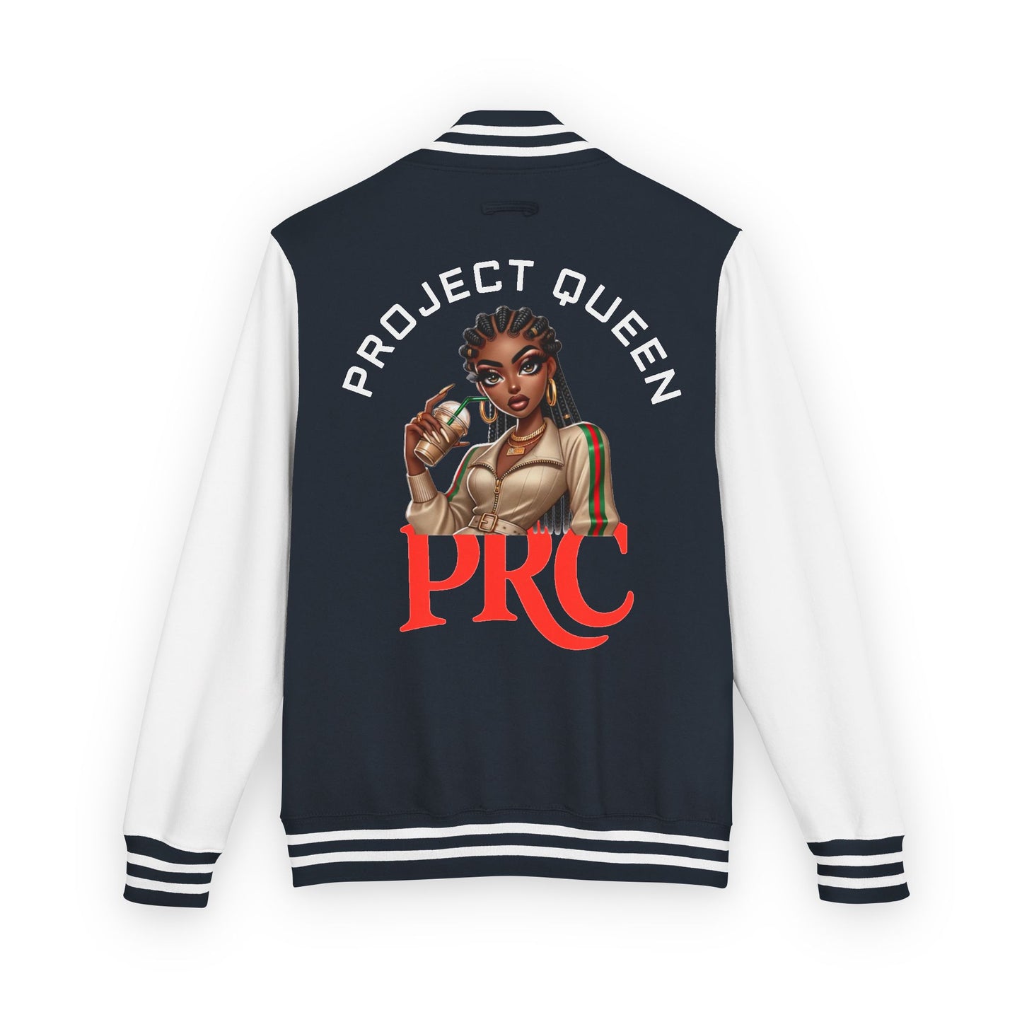 PRC Project Queen Letterman Jacket — Project Roots Co. Green Crest Varsity Jacket