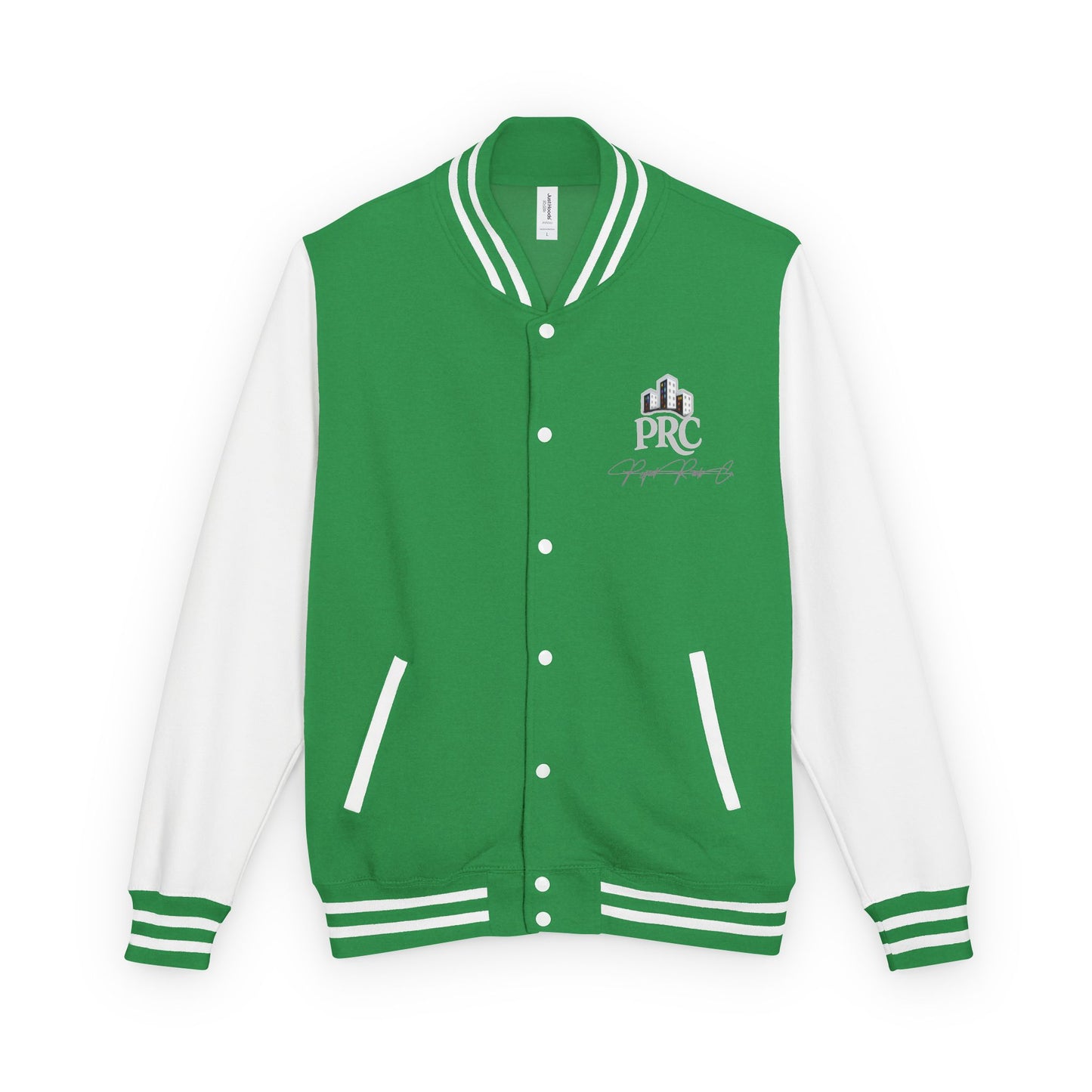 PRC Letterman Jacket — Project Roots Co. Green Crest Varsity Jacket