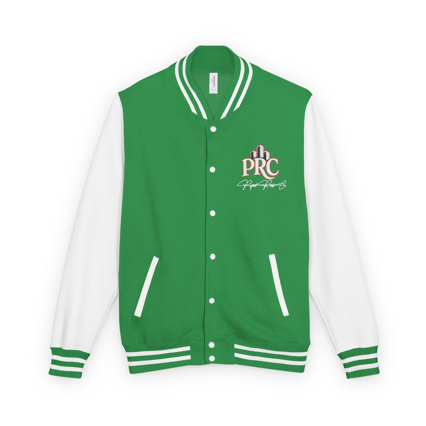 PRC Letterman Jacket — Project Roots Co. Green Crest Varsity Jacket