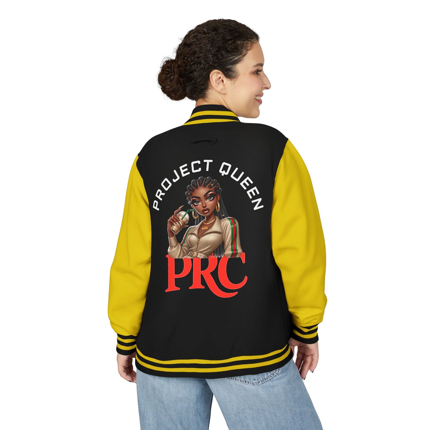 PRC Project Queen Letterman Jacket — Project Roots Co. Green Crest Varsity Jacket