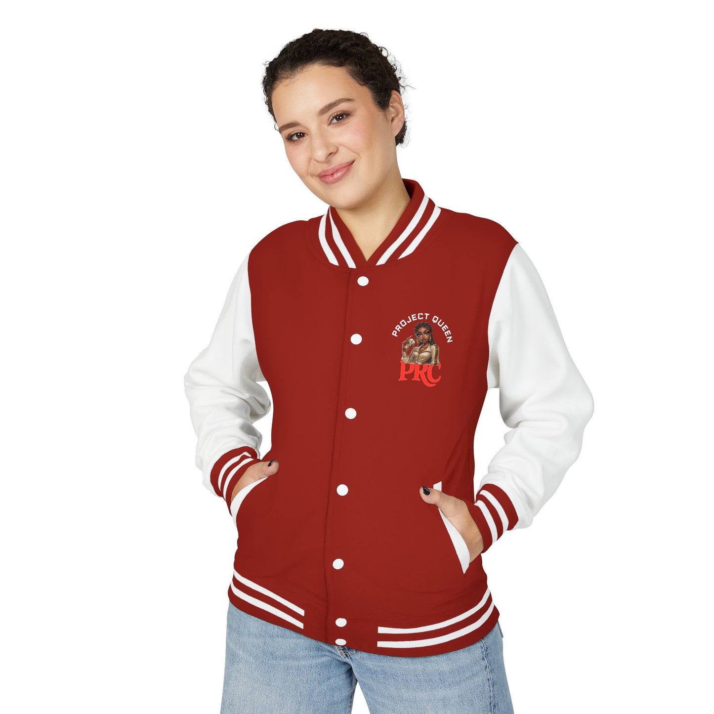 PRC Project Queen Letterman Jacket — Project Roots Co. Green Crest Varsity Jacket