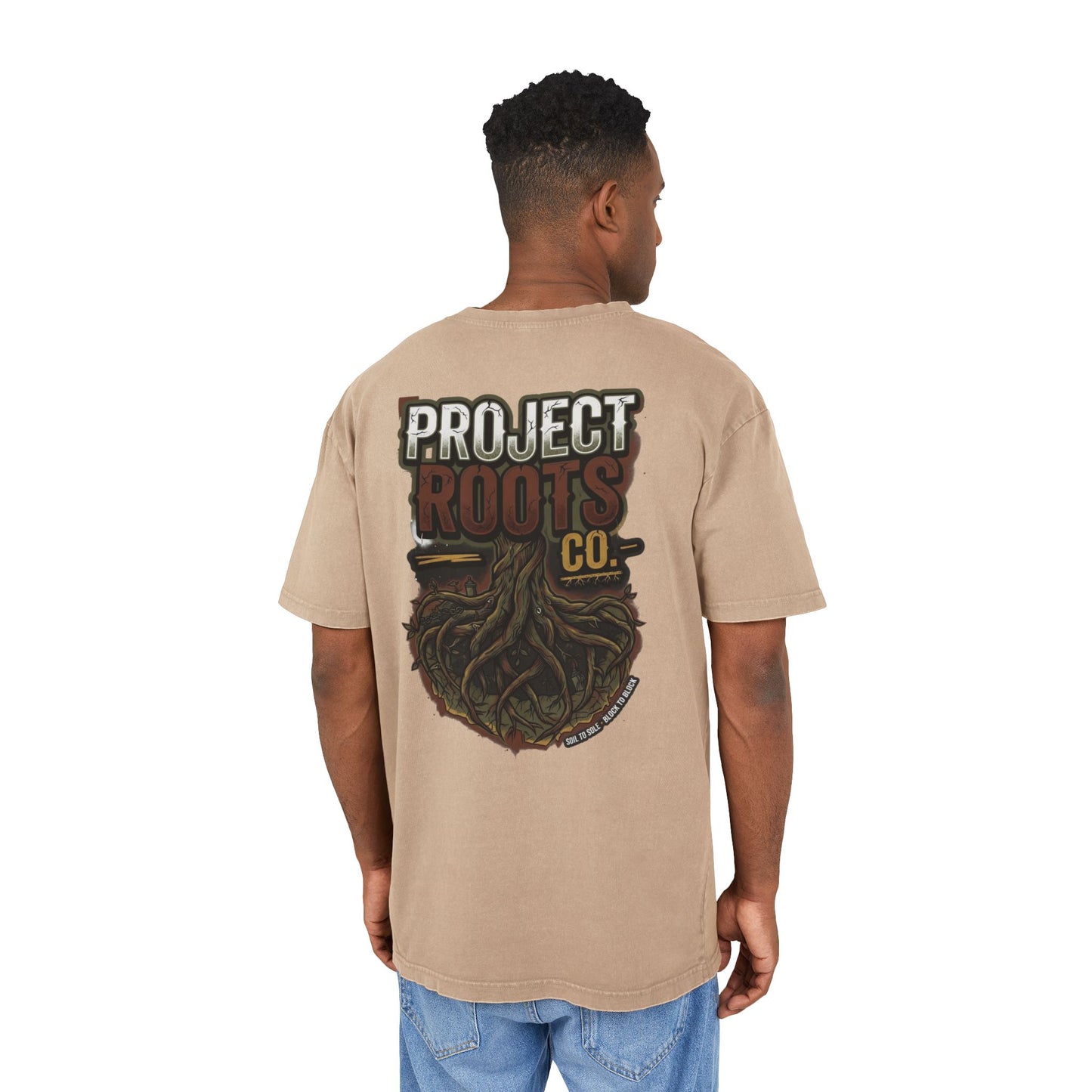 From The Ground Up Acid-Wash Tee — 'Protect Roots'