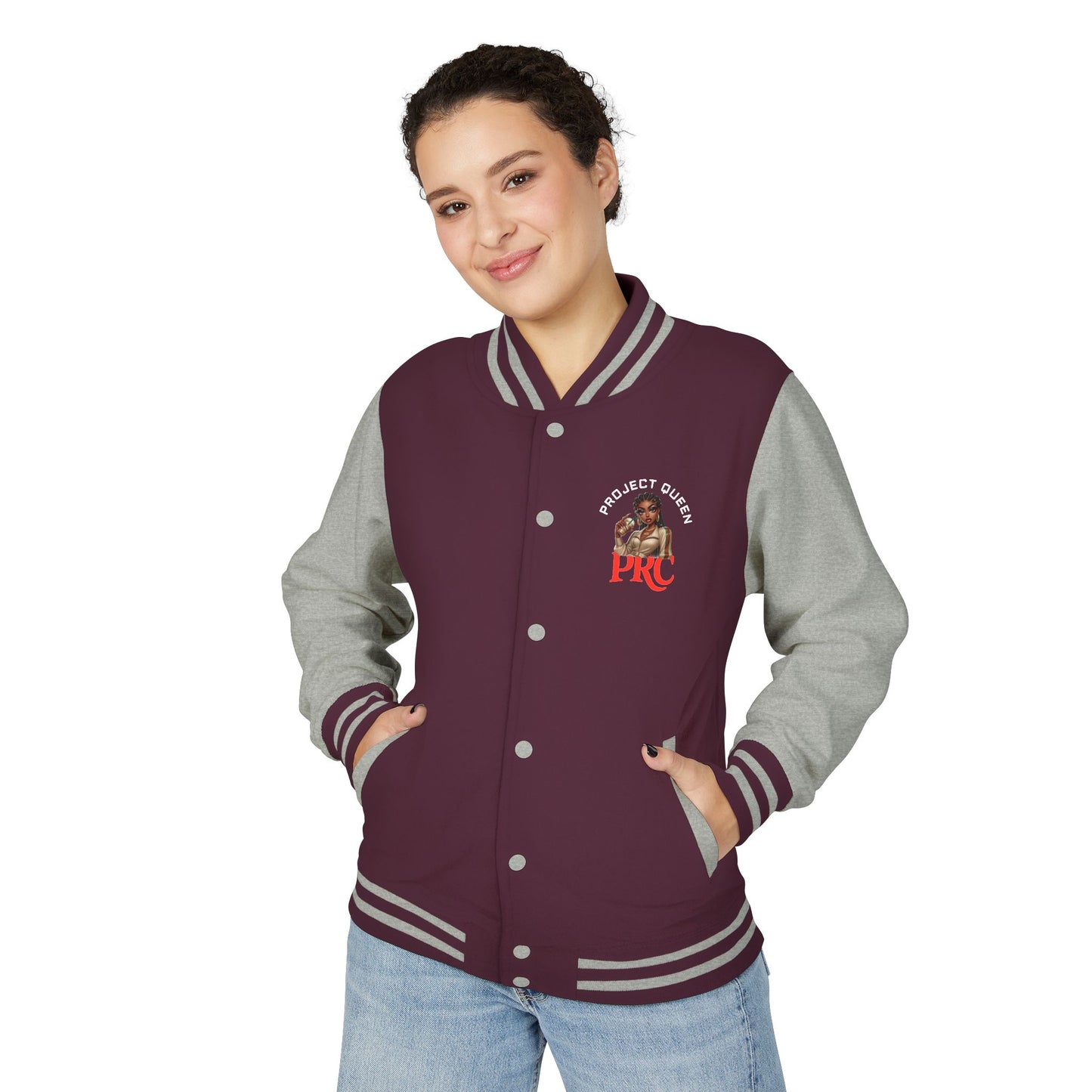 PRC Project Queen Letterman Jacket — Project Roots Co. Green Crest Varsity Jacket