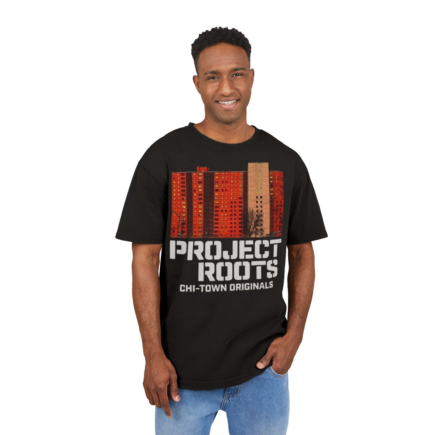 Project Roots Tee — Chi-Town Originals Acid-Washed Graphic Shirt