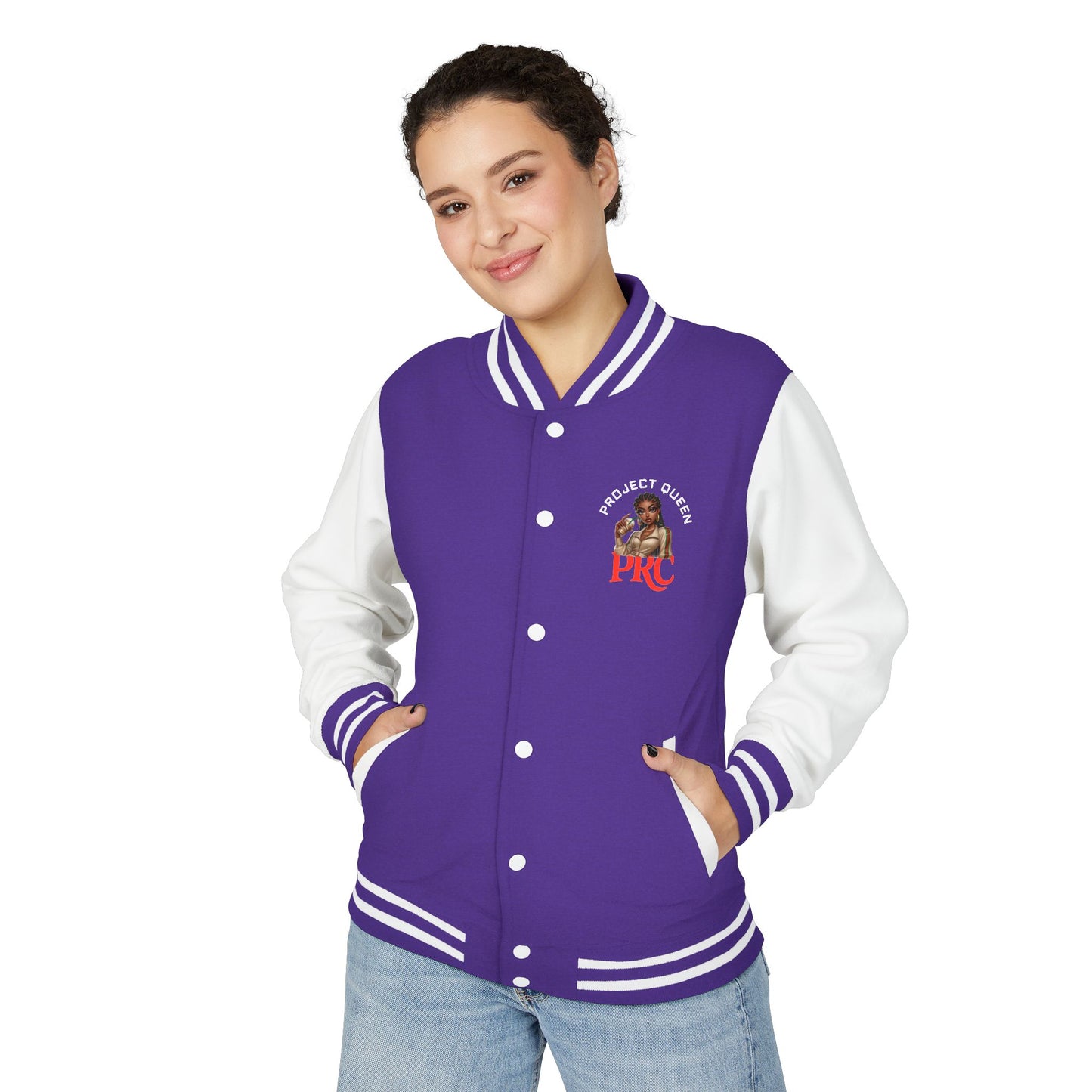 PRC Project Queen Letterman Jacket — Project Roots Co. Green Crest Varsity Jacket