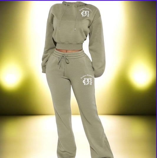 PRC Ladies Crop Top Jogger set