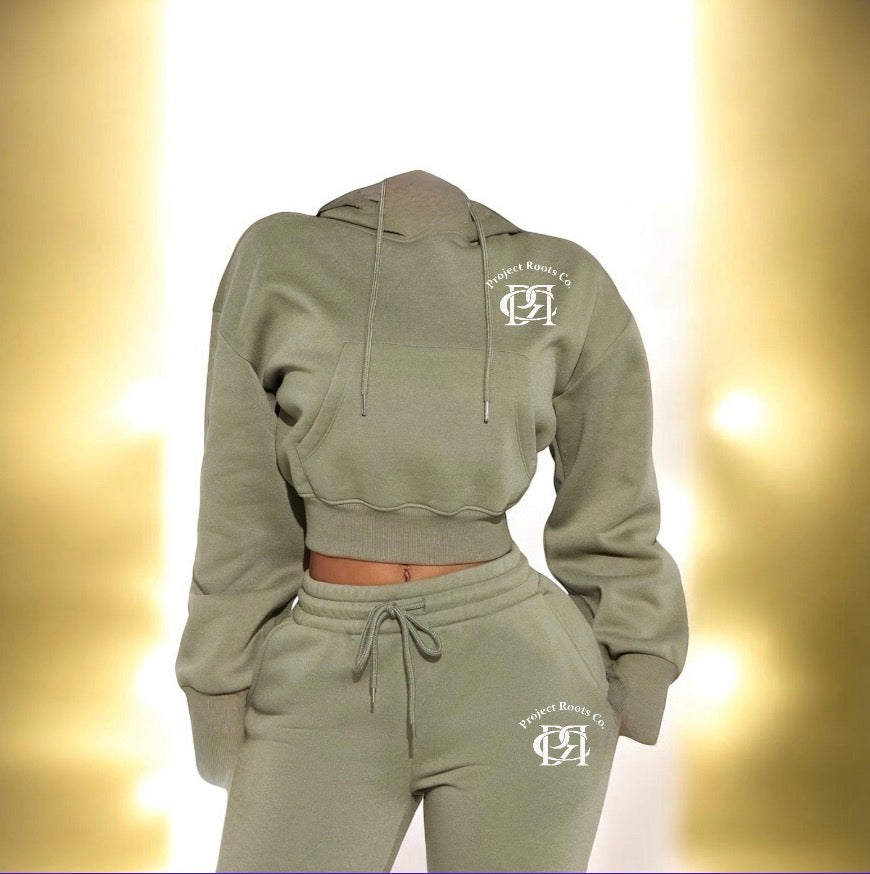 PRC Ladies Crop Top Jogger set