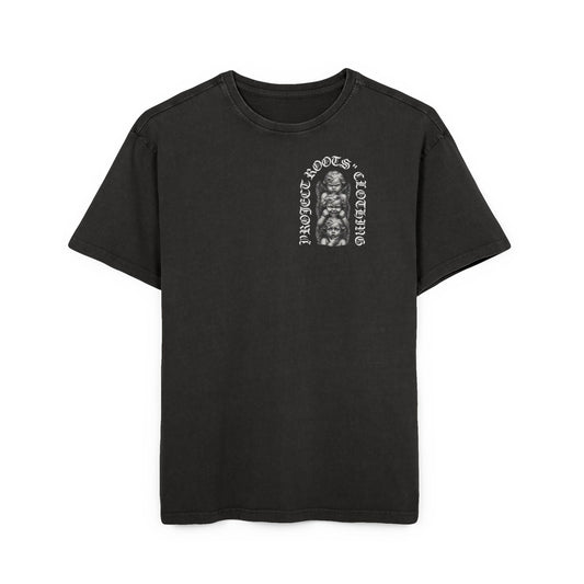 Angle Face Acid-Wash Tee — 'Project Roots'