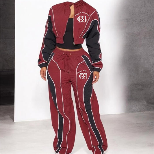 PRC CROP TOP WINDBREAKER SET